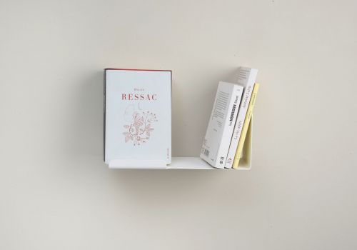 Supporto per libro - 30 x 15 cm - Bianco - Destra Piccola mensola - 1