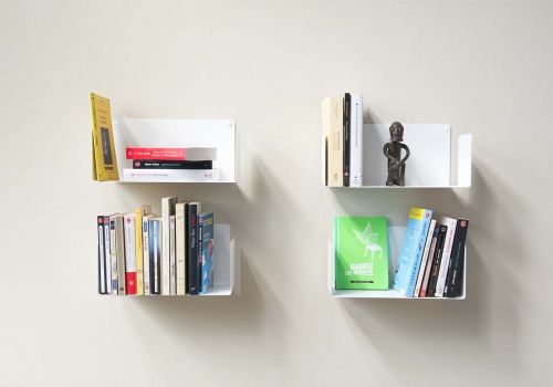 Bücherregale - 30 x 15 cm - Satz von 4 - Stahl Bücherregal - 1