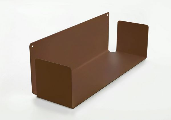Rust color shelves